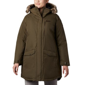 Columbia Ženske Jakne - Suttle Mountain Long Insulated Plus Size Maslinasto Zelene | JAHP-08234